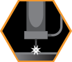 A hexagonal icon that serves as a symbol for Reaper's custom fabrication services