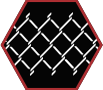 A hexagonal icon serving as a symbol for Reaper's custom fencing components services