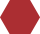 A red hexagon graphic serving as a bullet point accent