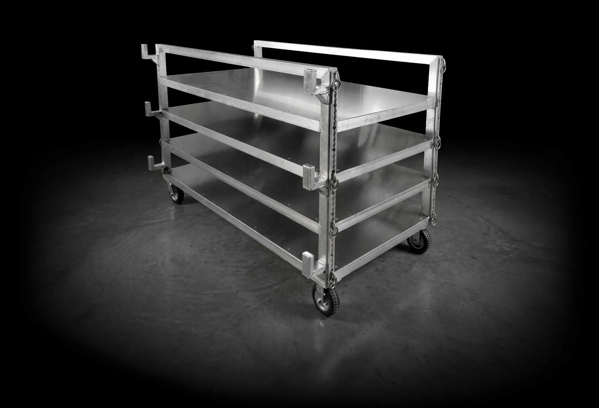 Custom Fabrication customized mobile table rack