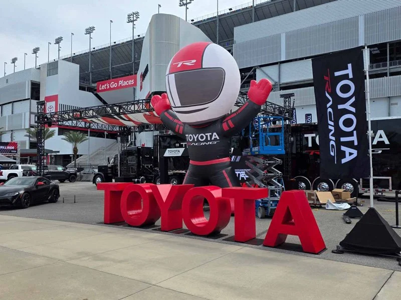 Toyota experiential marketing display with dimensional letters