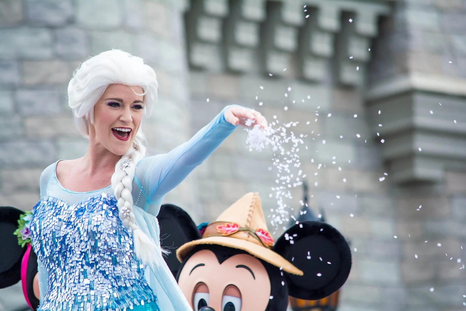 Shannon Underwood performing as a princess character during a live entertainment performance after studying singing, acting, and artist development at Hickory Arts in Hickory, NC.