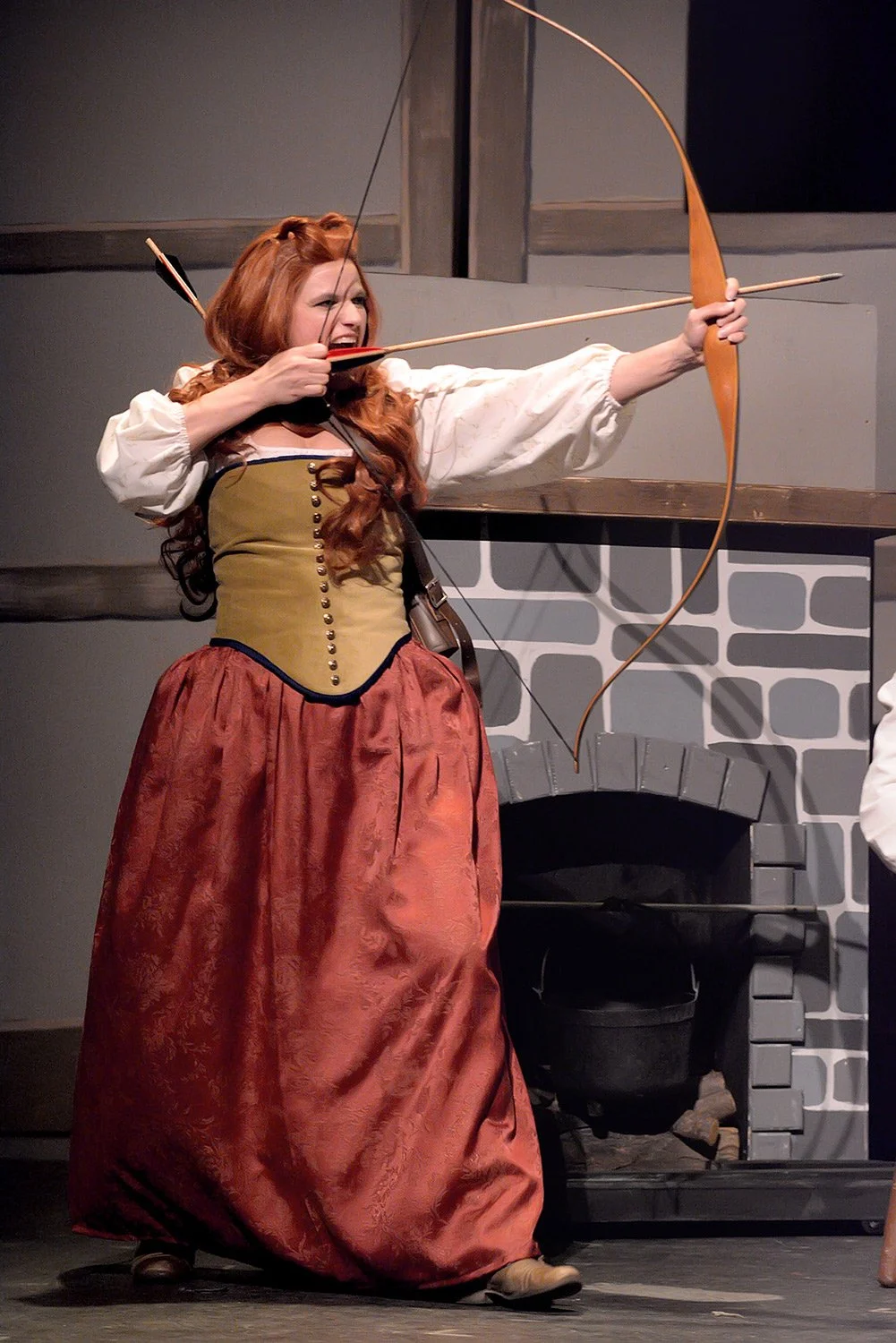 Student performing in a musical theatre production as part of voice lessons and performance training at Hickory Arts in Hickory, North Carolina.