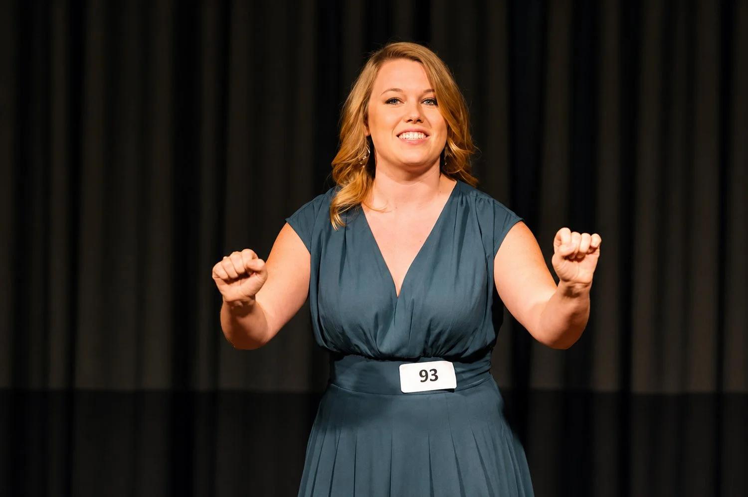 Hickory Arts artist development student performing on stage after receiving voice lessons and audition preparation coaching in Hickory, North Carolina.