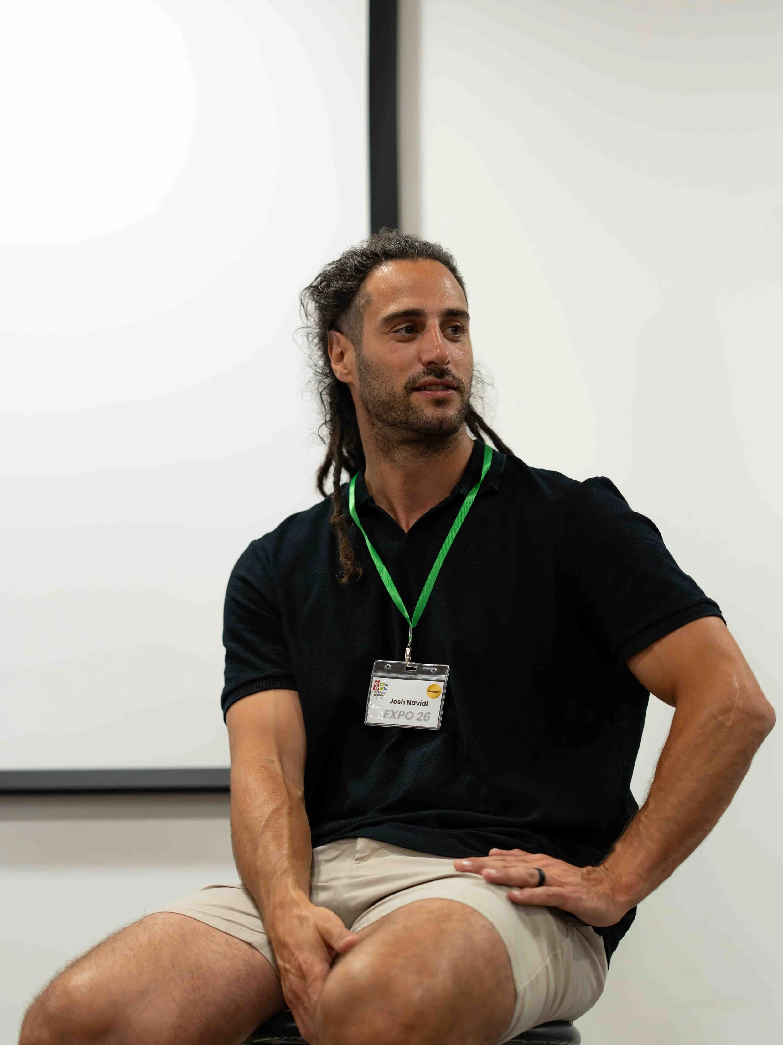 Interview at the Caerphilly Business Club Expo with Josh Navidi, the former Welsh international rugby union player and captain.