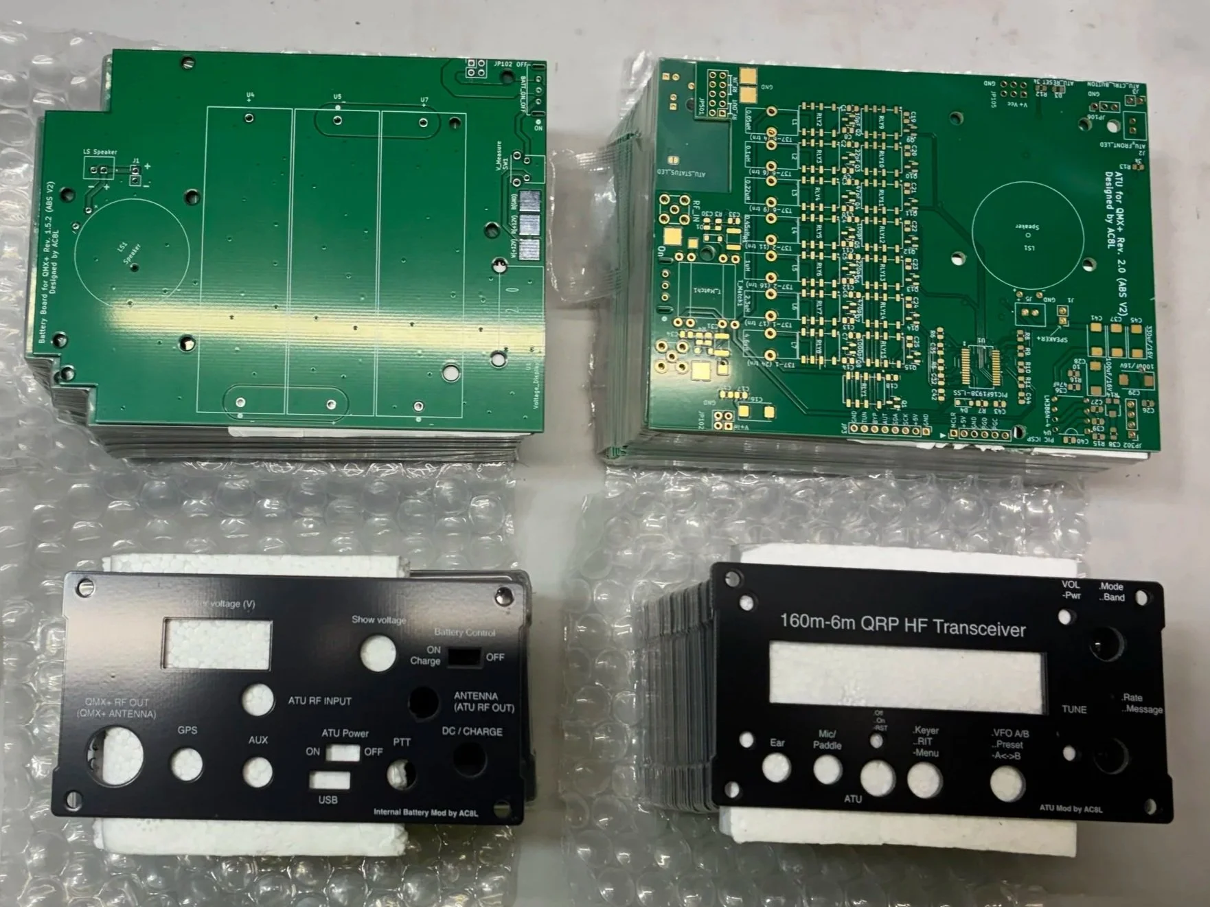 AC8L QMX+ ABS Blank Board - Set of 4