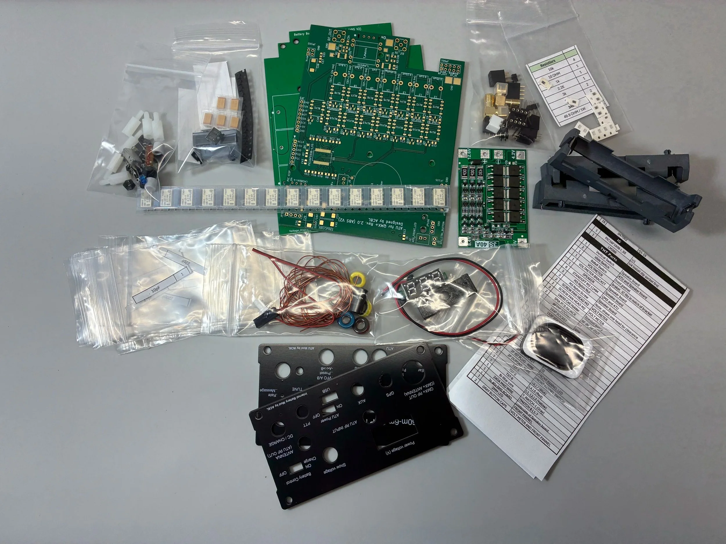 AC8L QMX+ Internal ATU / Battery / Speaker Mod Builder Kits