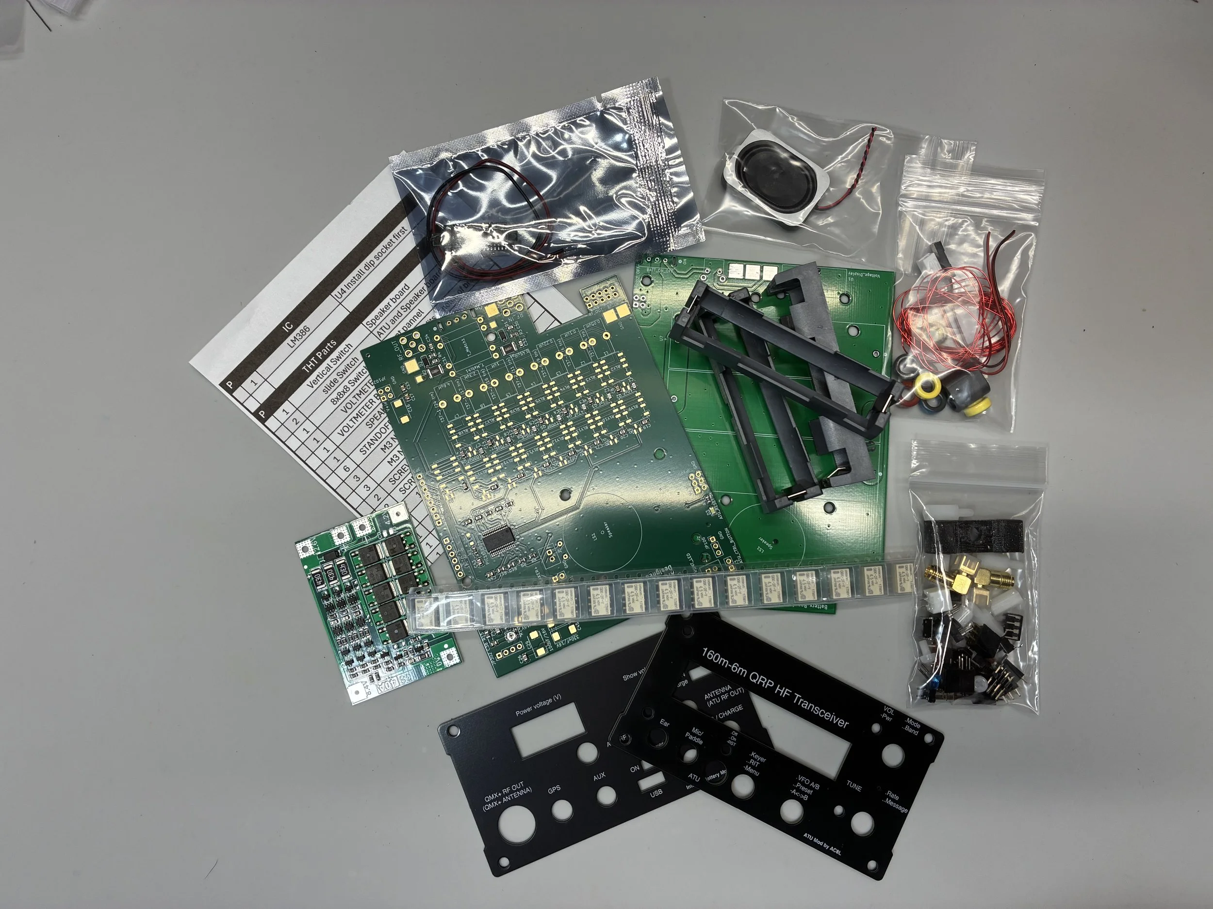 AC8L QMX+ Internal ATU / Battery / Speaker Mod Builder Kits