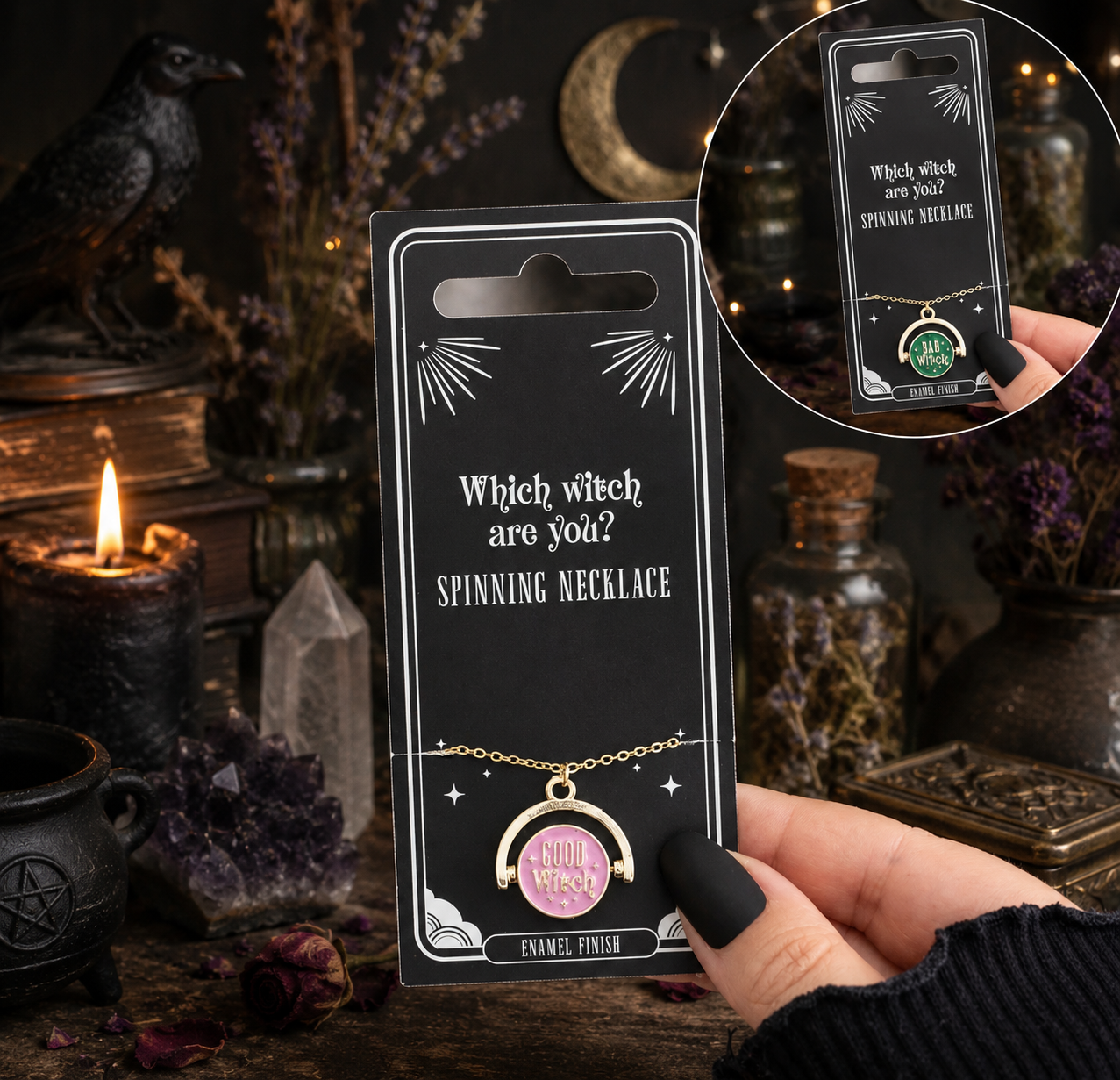 Halsband Good witch/Bad witch