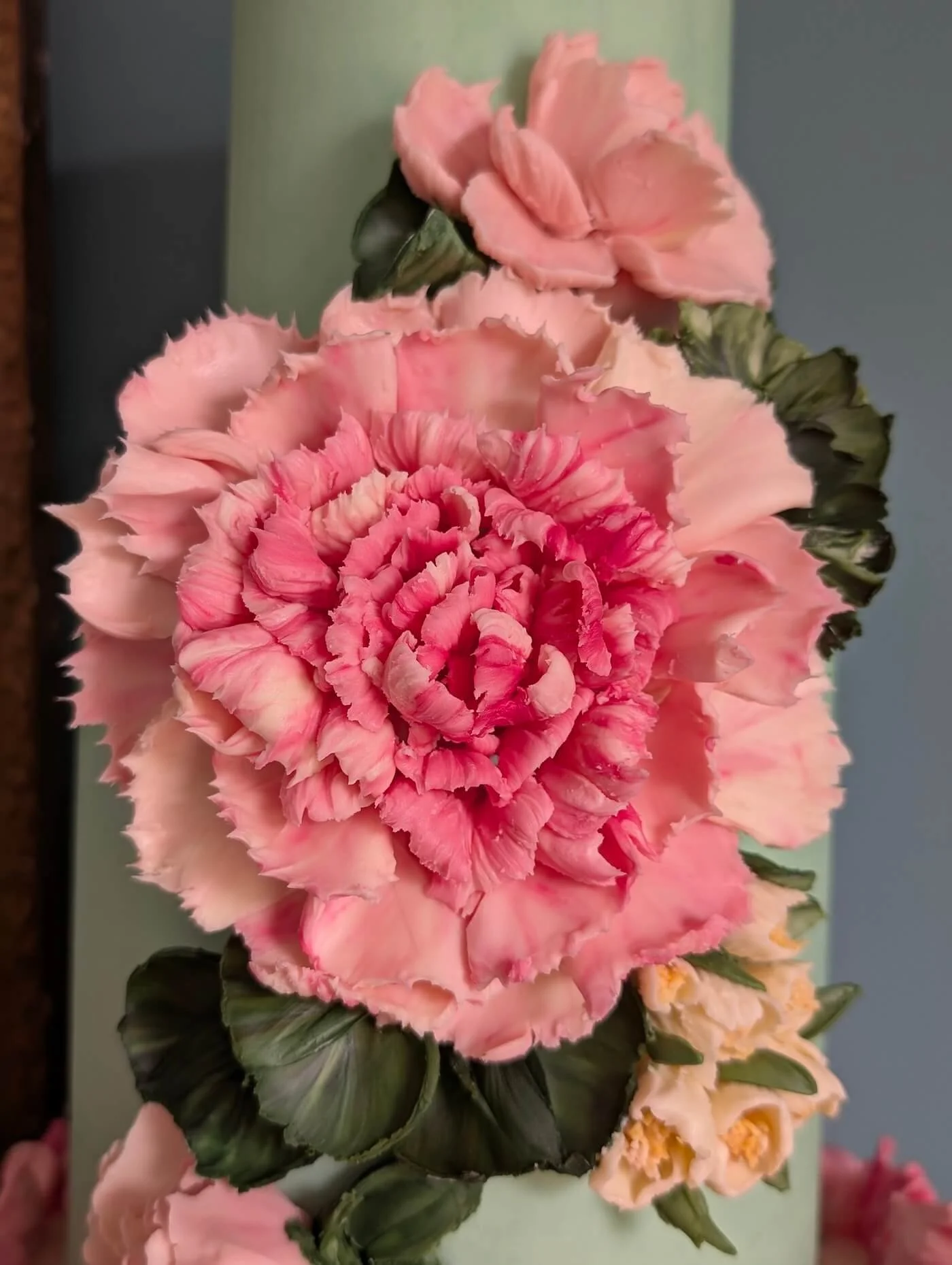 Luxury-bespoke-wedding-cakes-hand-sculpted-London-Green-Pink-Floral-Wedding-Cake-Wild-Autumn-3.jpg