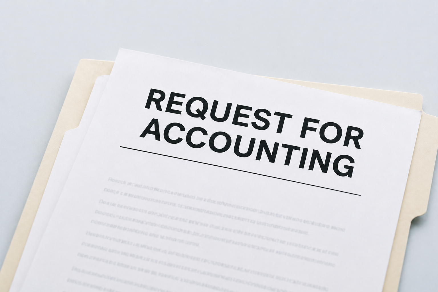 Request for Accounting Template