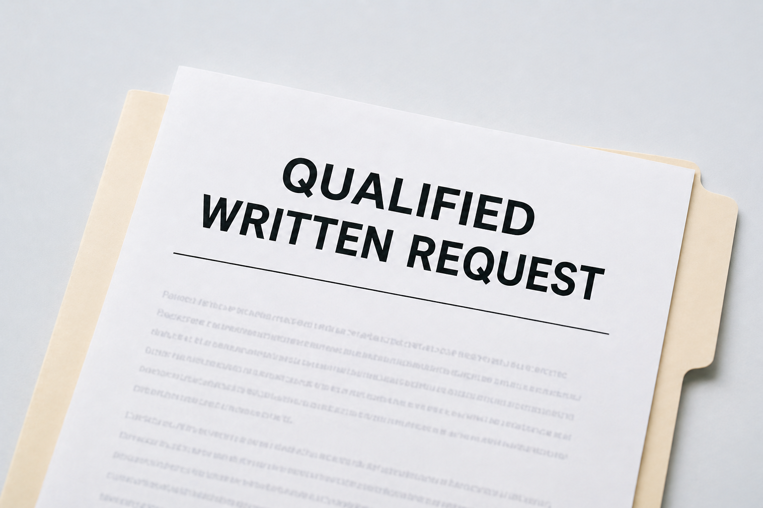 Qualified Written Request Template