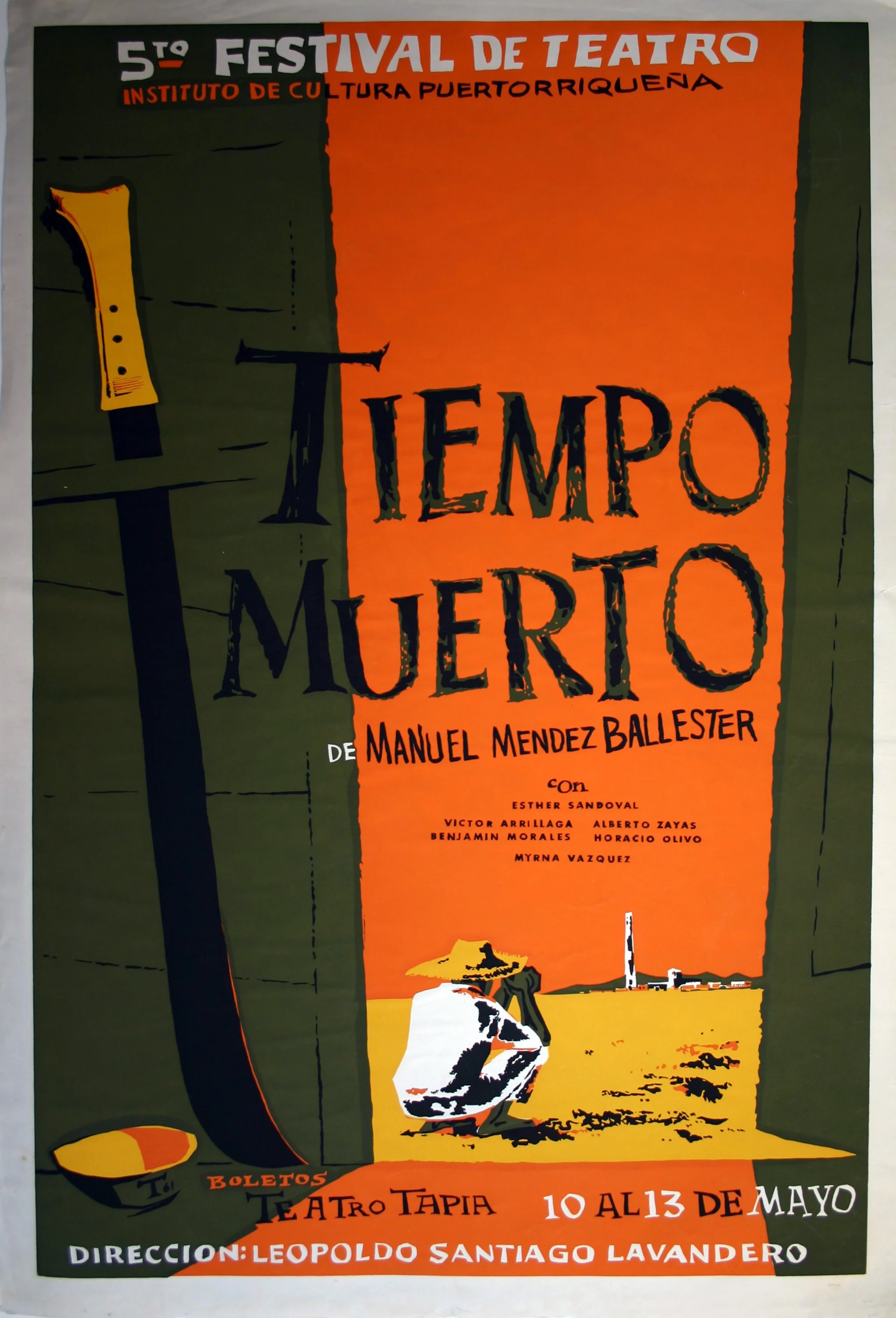 062_Rafael Tufiño_5to Festival de Teatro, Tiempo Muerto, ICP - 1961