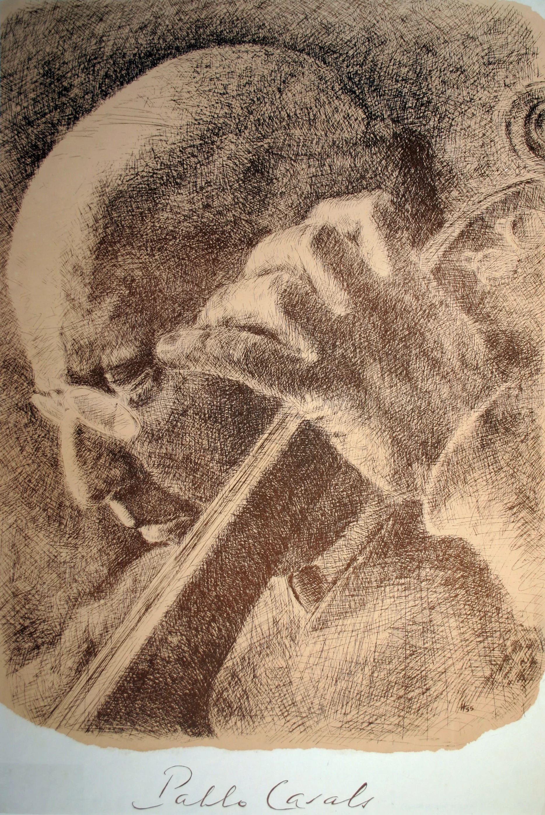 067_Lorenzo Homar_Pablo Casals (con Chelo) - 1955
