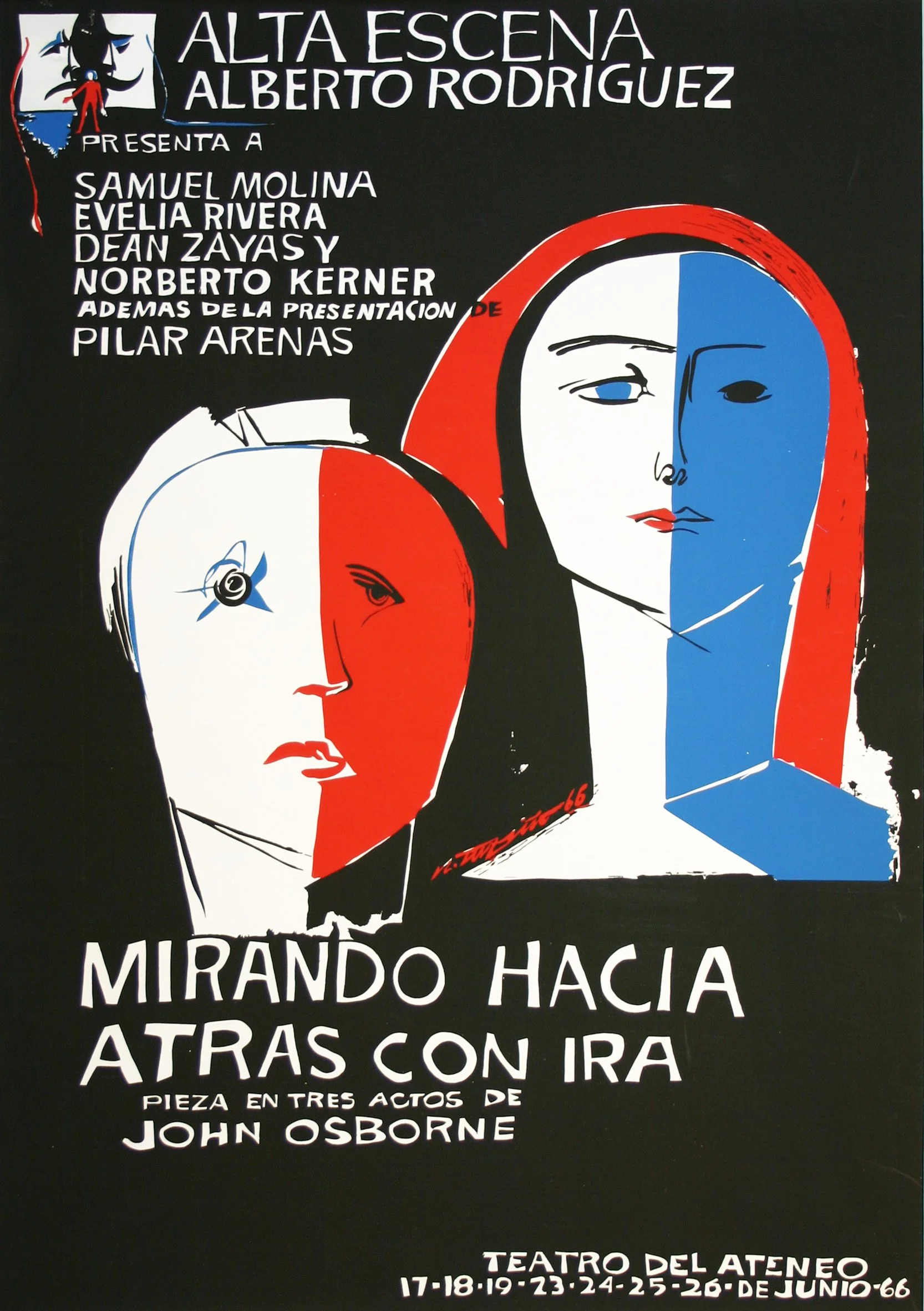 015_Rafael Tufiño_Alta Escena, Mirando Hacia Atrás Con Ira - 1966