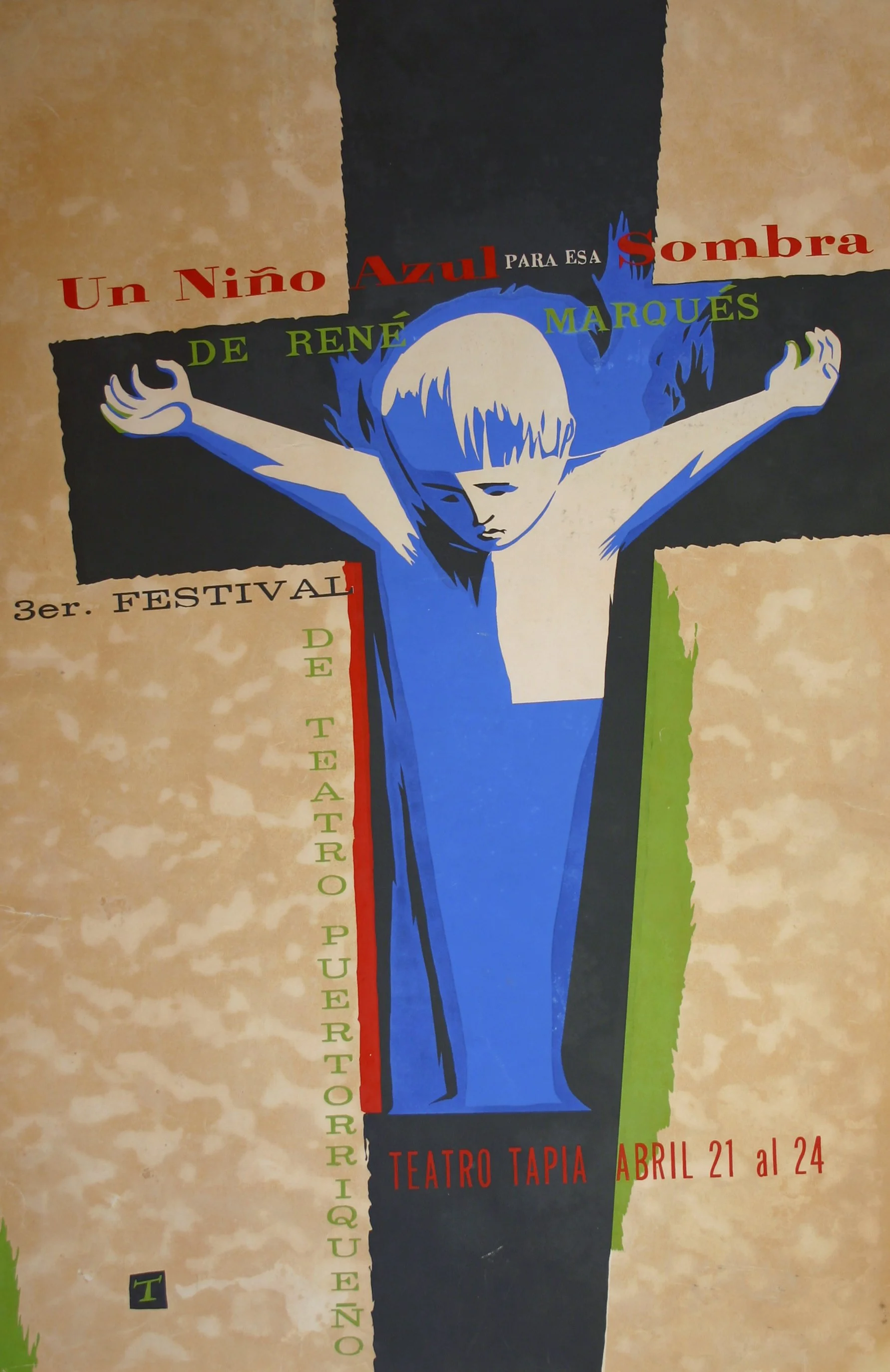053_Rafael Tufiño_3er Festival Teatro Puertorriqueño, Un Niño Azul Para Esta Sombra