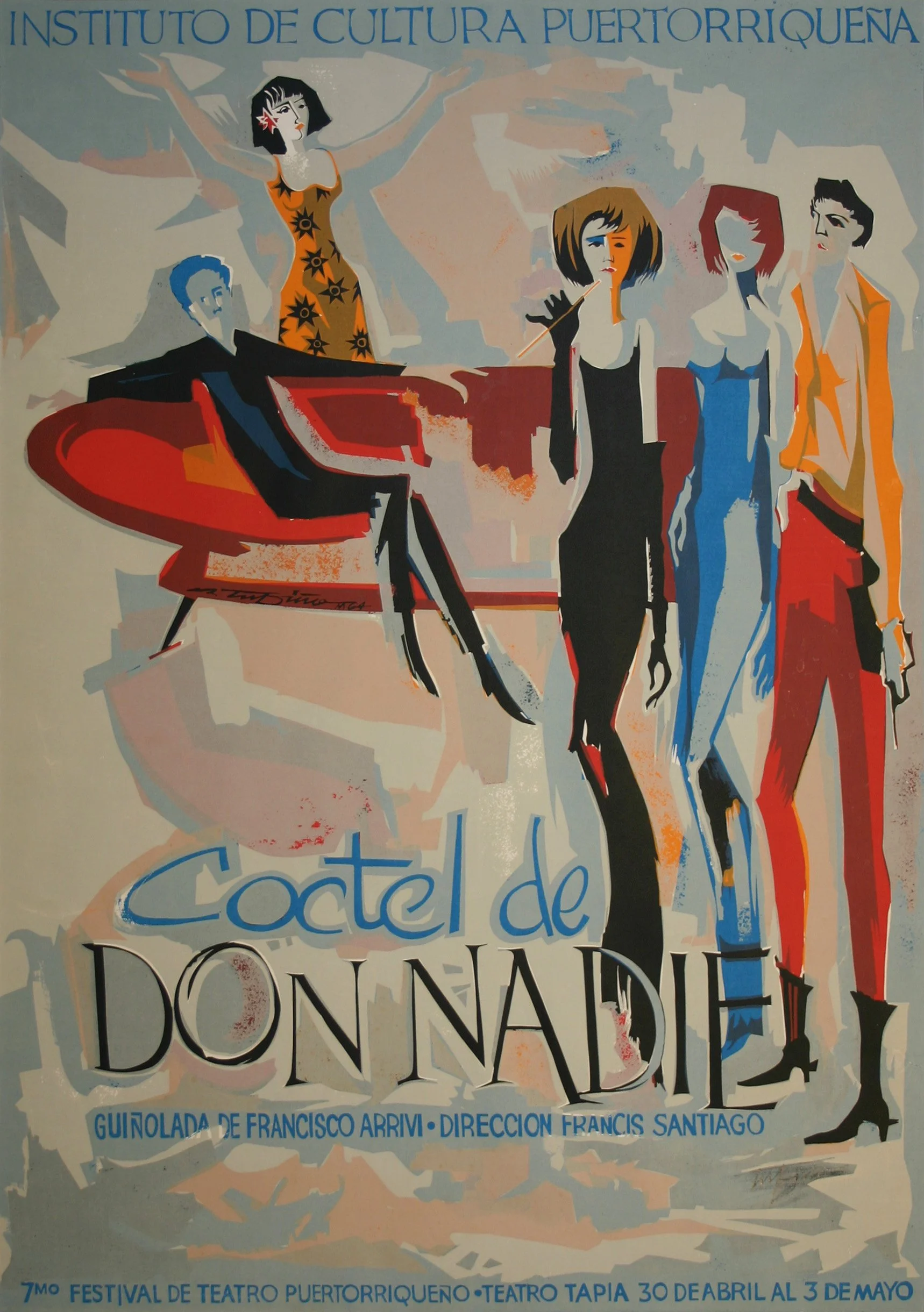003_Rafael Tufiño_7mo Festival Teatro, Coctel de Don Nadie, ICP - 1964