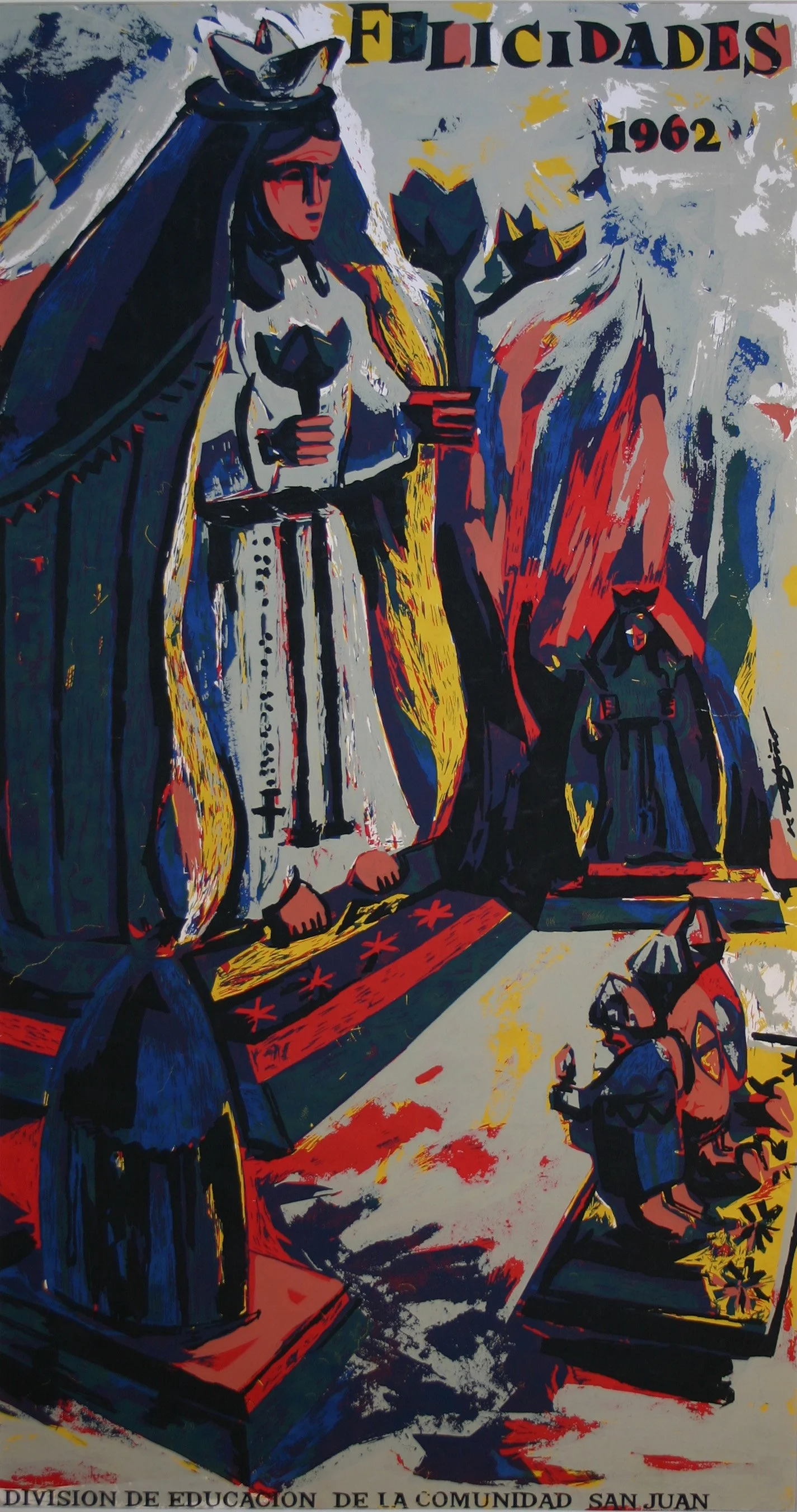 002_Rafael Tufiño_Felicidades Virgen de la Monserrate, DIVEDCO - 1962