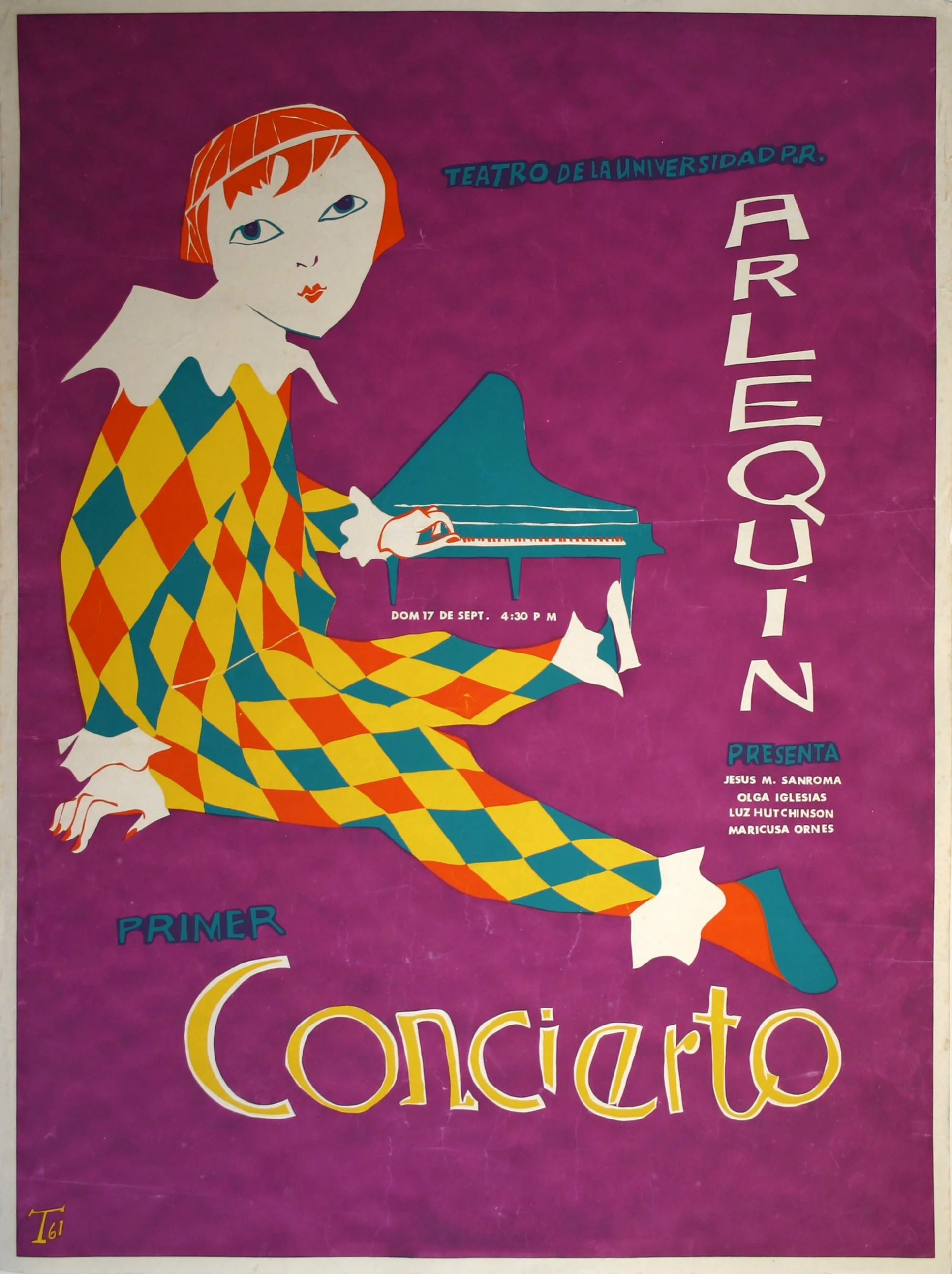 055_Rafael Tufiño_1er Concierto Arlequín, Teatro UPR - 1961