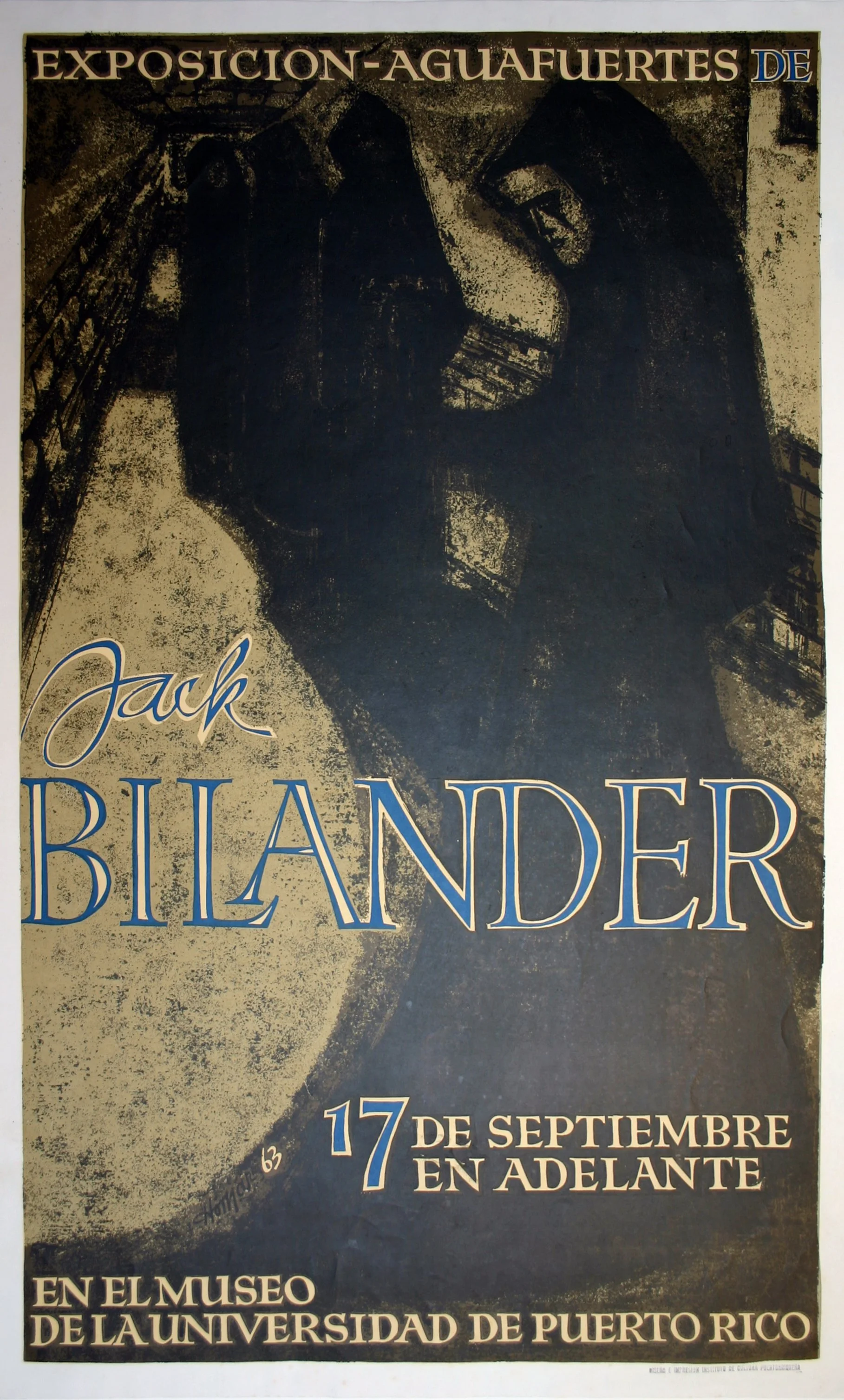 072_Lorenzo Homar_Exposición Aguas Fuertes, Jack Bilander - 1963