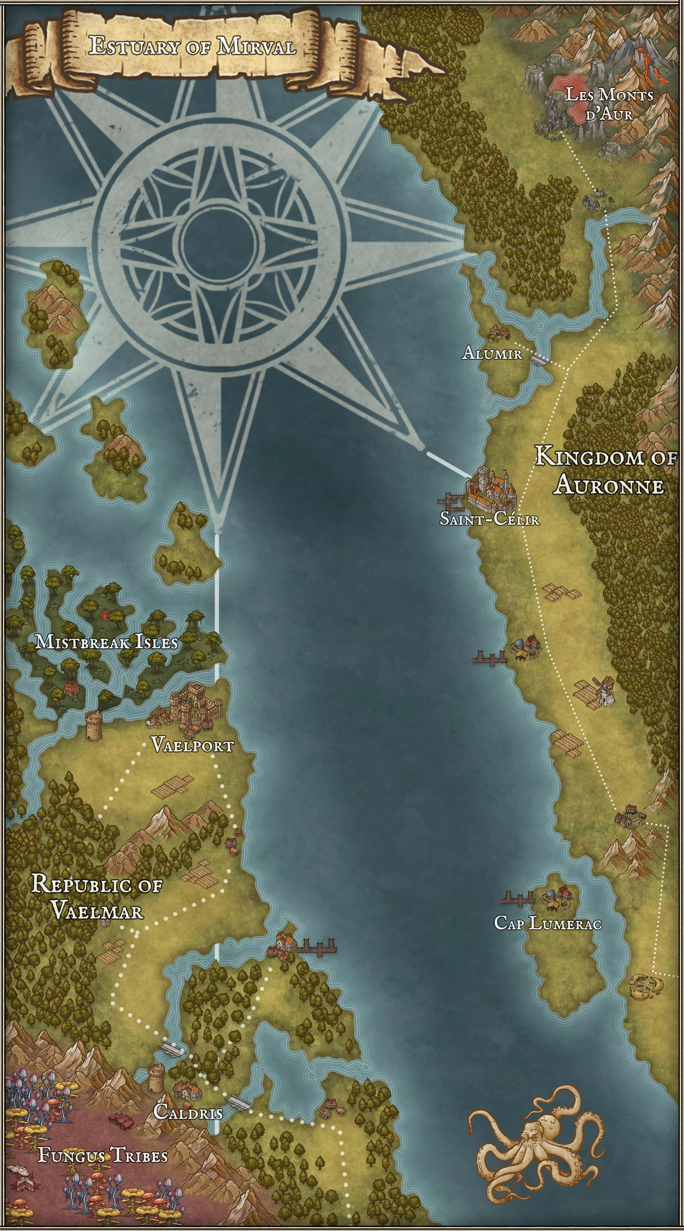 Custom Fantasy World Map