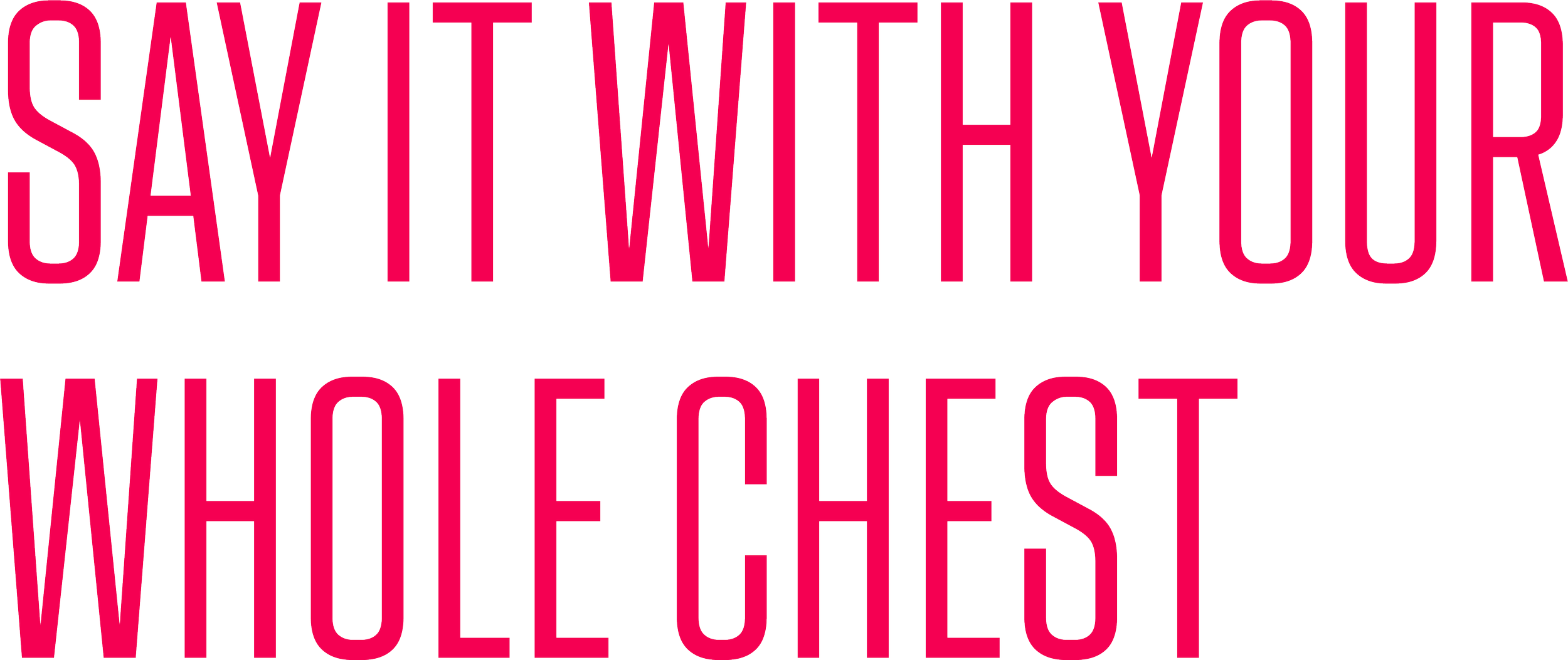 Pink and black text saying "Say it with your white gist"