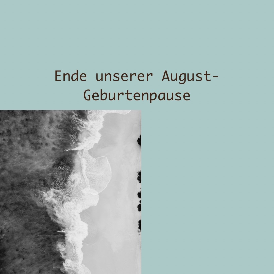 Wir sind ab Dienstag zur&uuml;ck aus der Sommerpause - gut erholt und voller Vorfreude auf das, was kommt. 
Auf einen guten Start.🫶🏼