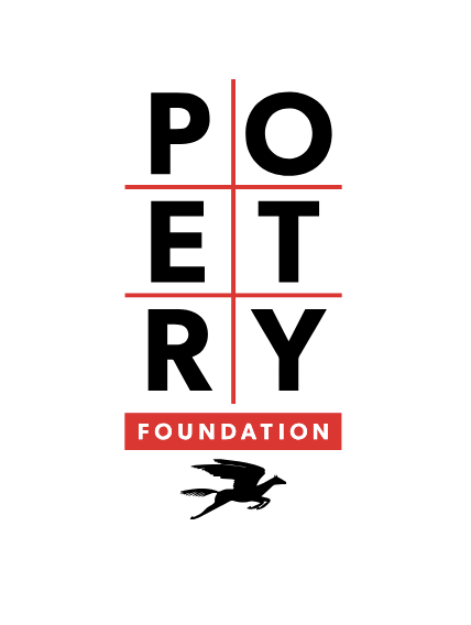 Poetry Foundation logo with the words 'POETRY FOUNDATION' arranged vertically and the silhouette of a bird at the bottom.