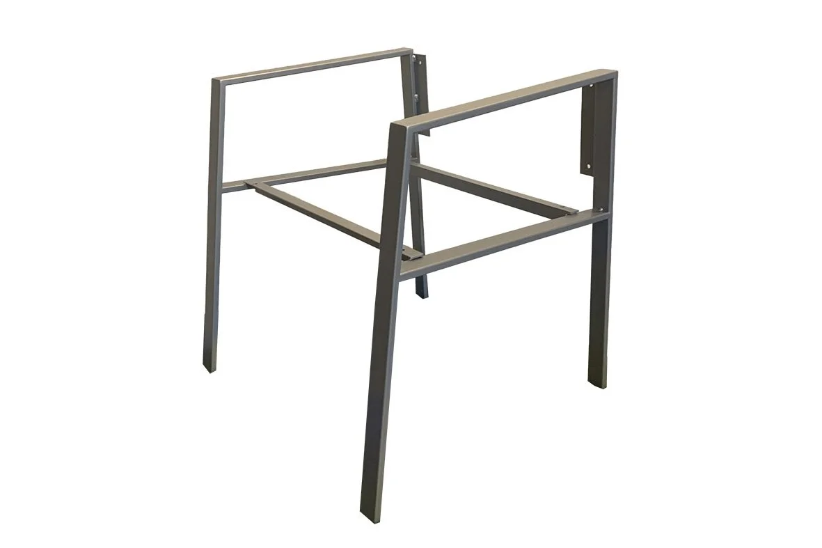 Custom metal chair frame.