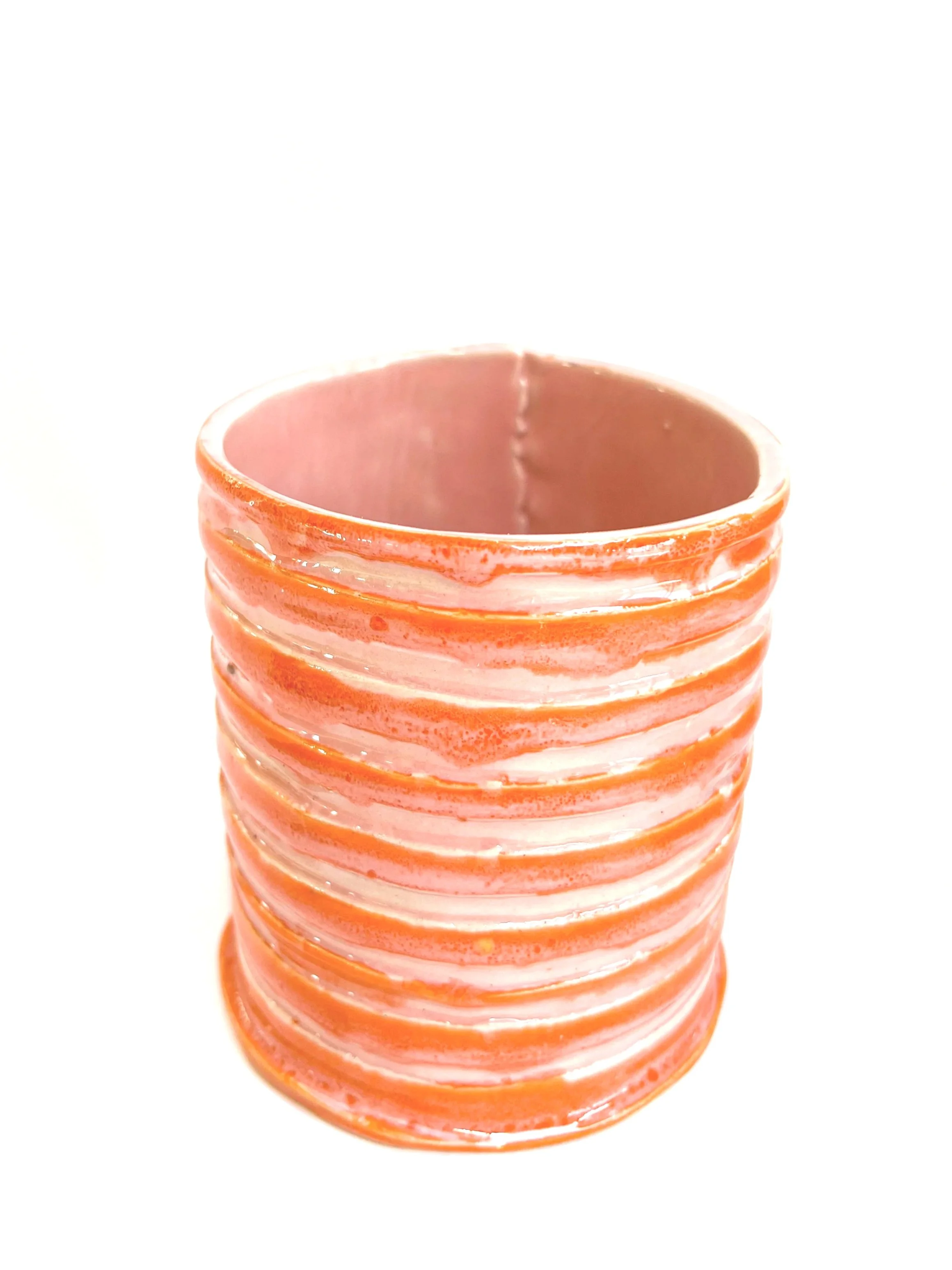 Two-Tone Cans - Pink & Orange
