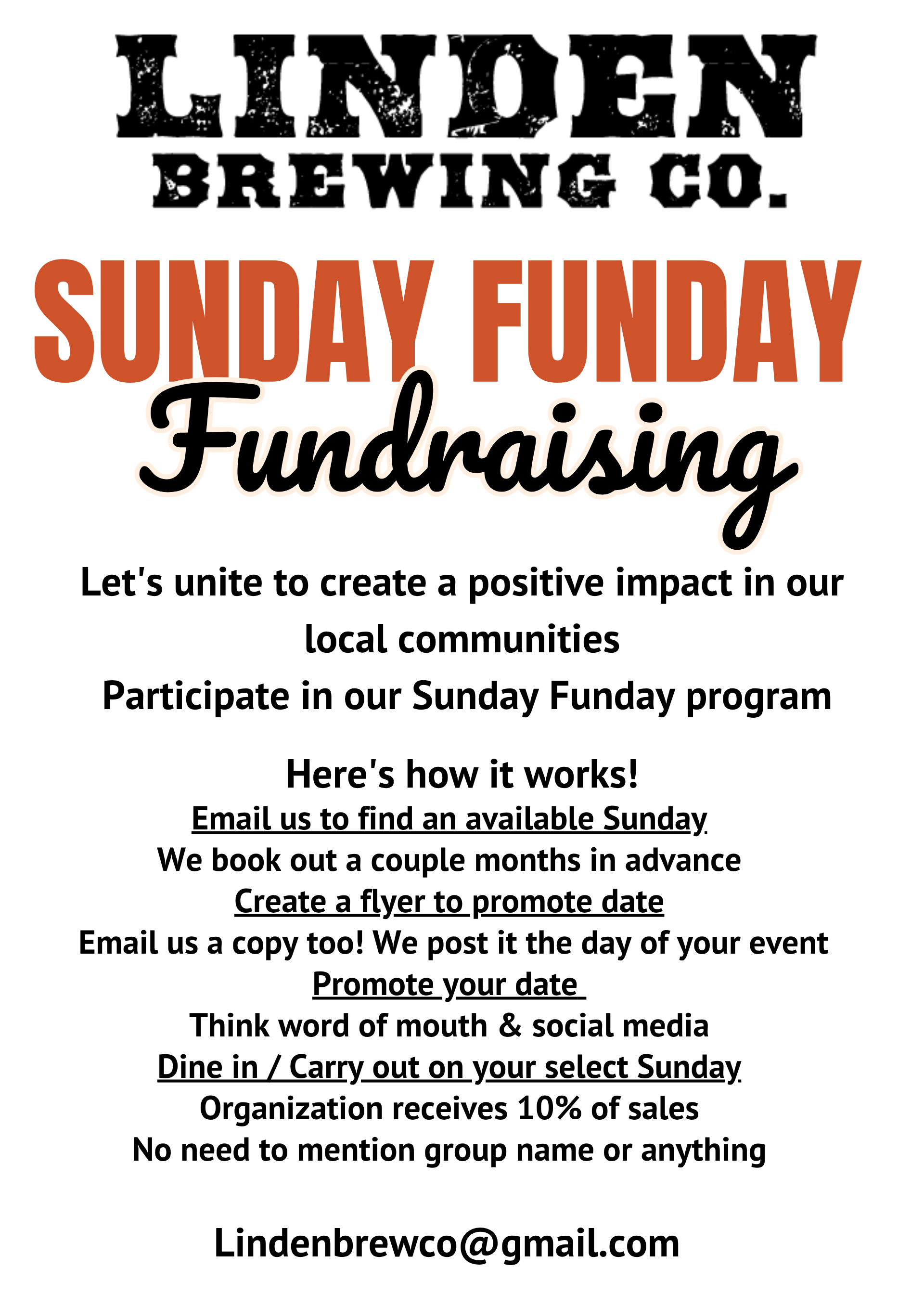 Sunday Funday Fundraising Flyer