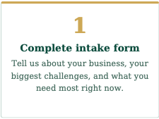 Step 1: Complete intake form to share your business challenges