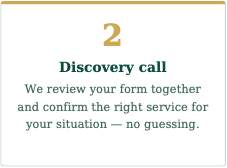 Step 2: Discovery call to confirm the right service for your business