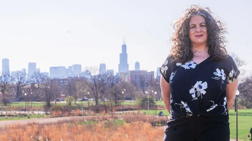 Betsy Sobiech - with Chicago skyline