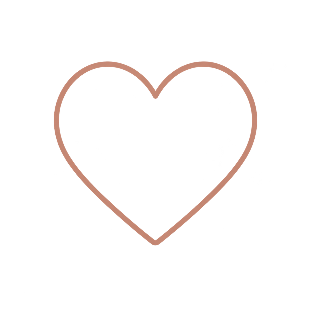 Outlined pink heart shape with a dark background