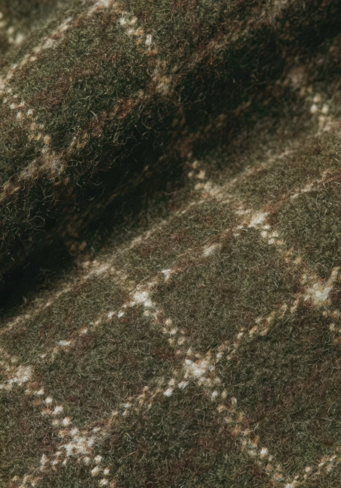 Green plaid wool scarf