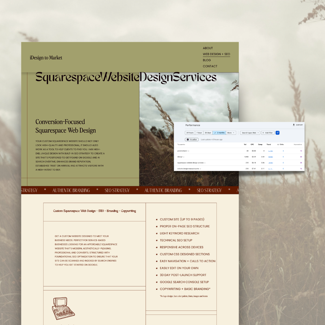 iDesign to Market Web Design & SEO Project