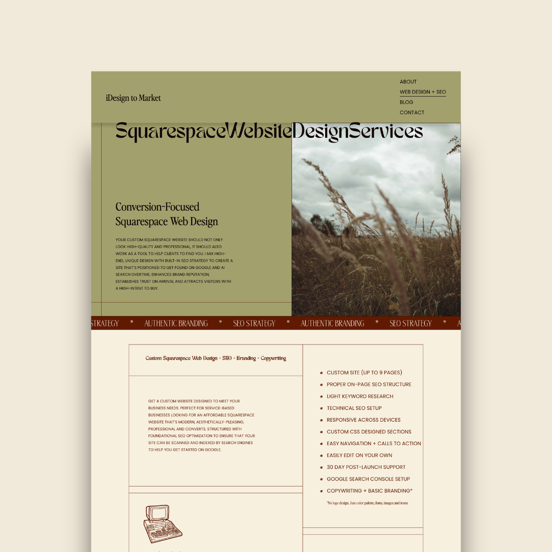 iDesign to Market Web Design & SEO Project