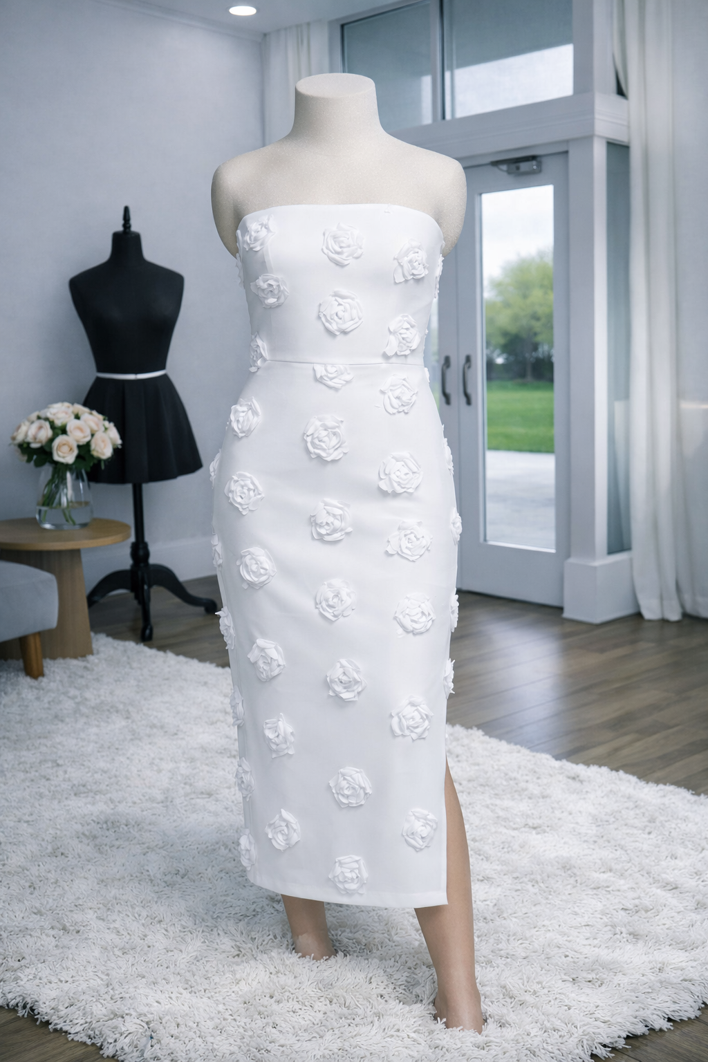 Size 12 & comes with a matching handbag