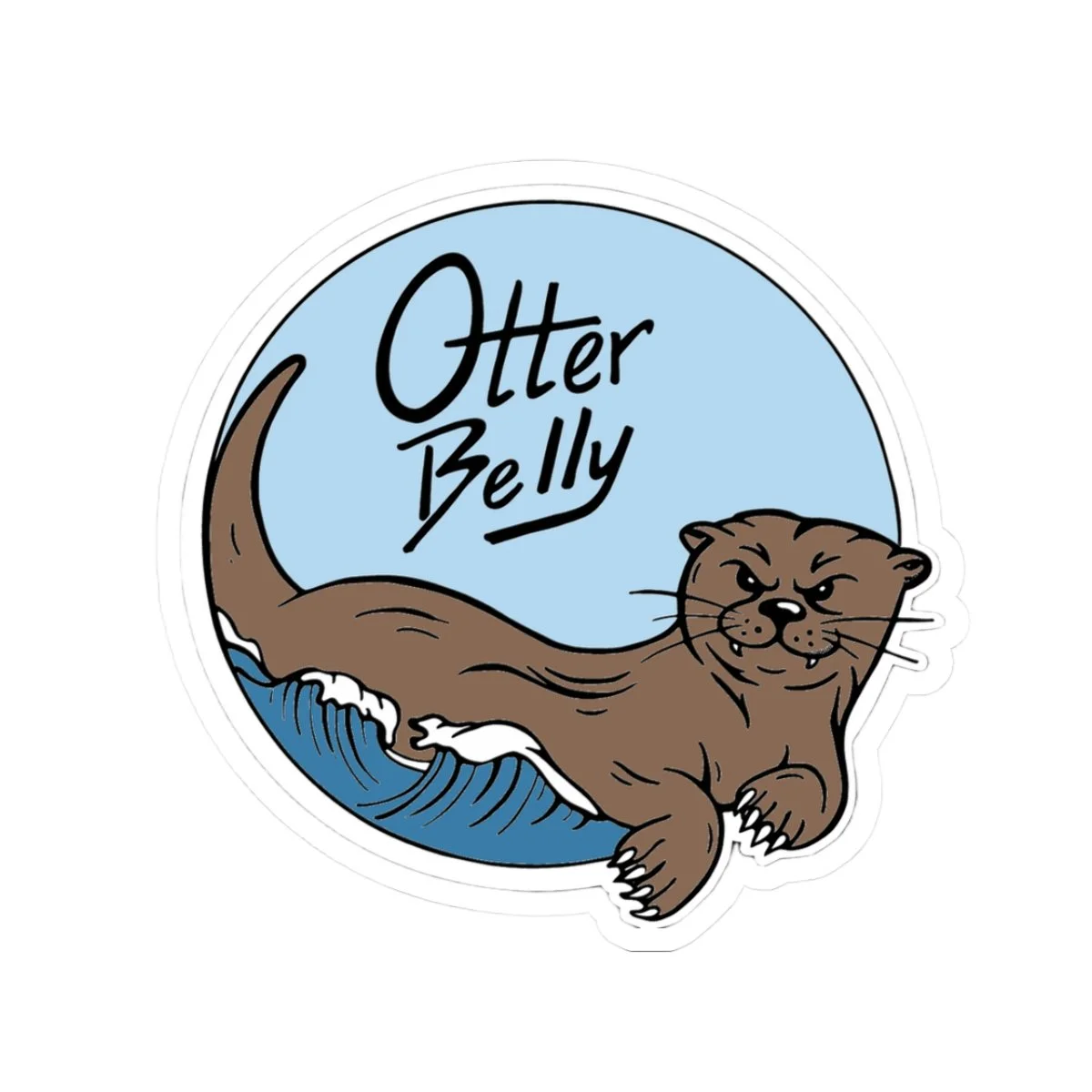 Otter Belly Sticker