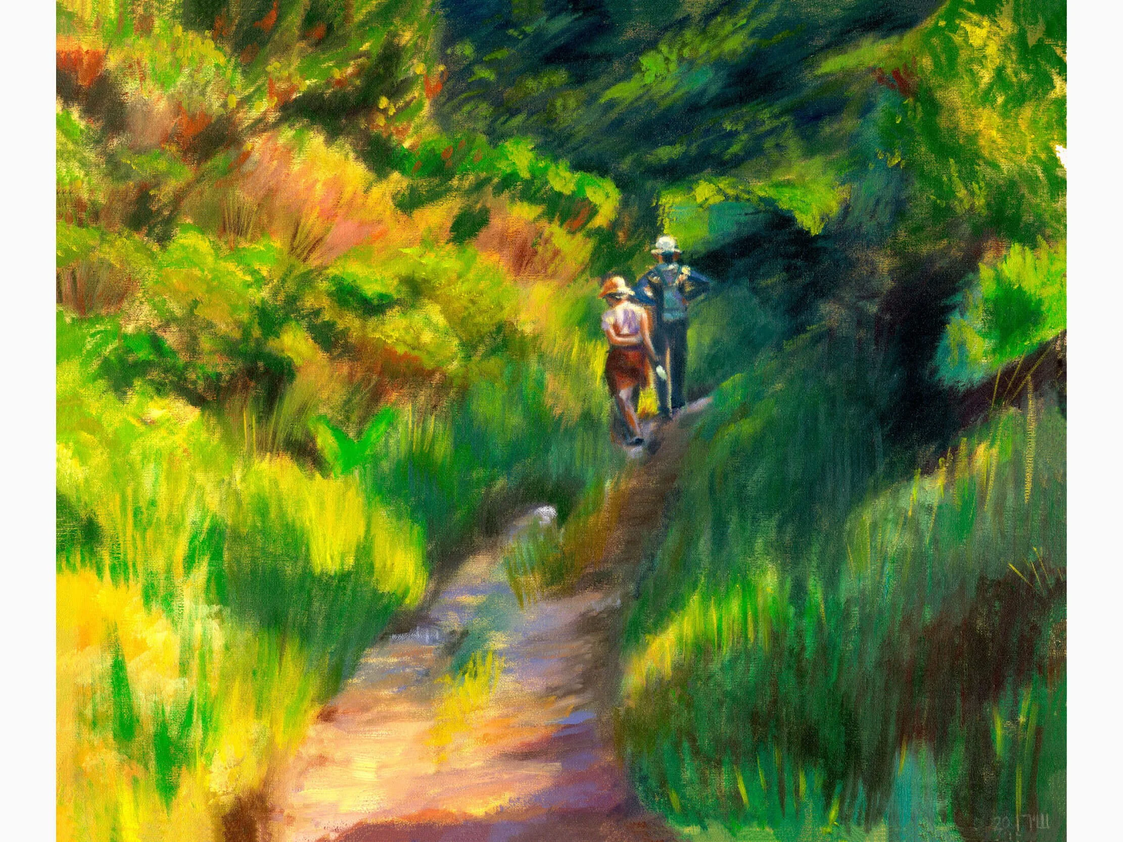  Beneath the Light That Fades  
 Oil on canvas  
50 ×60 cm, 2020