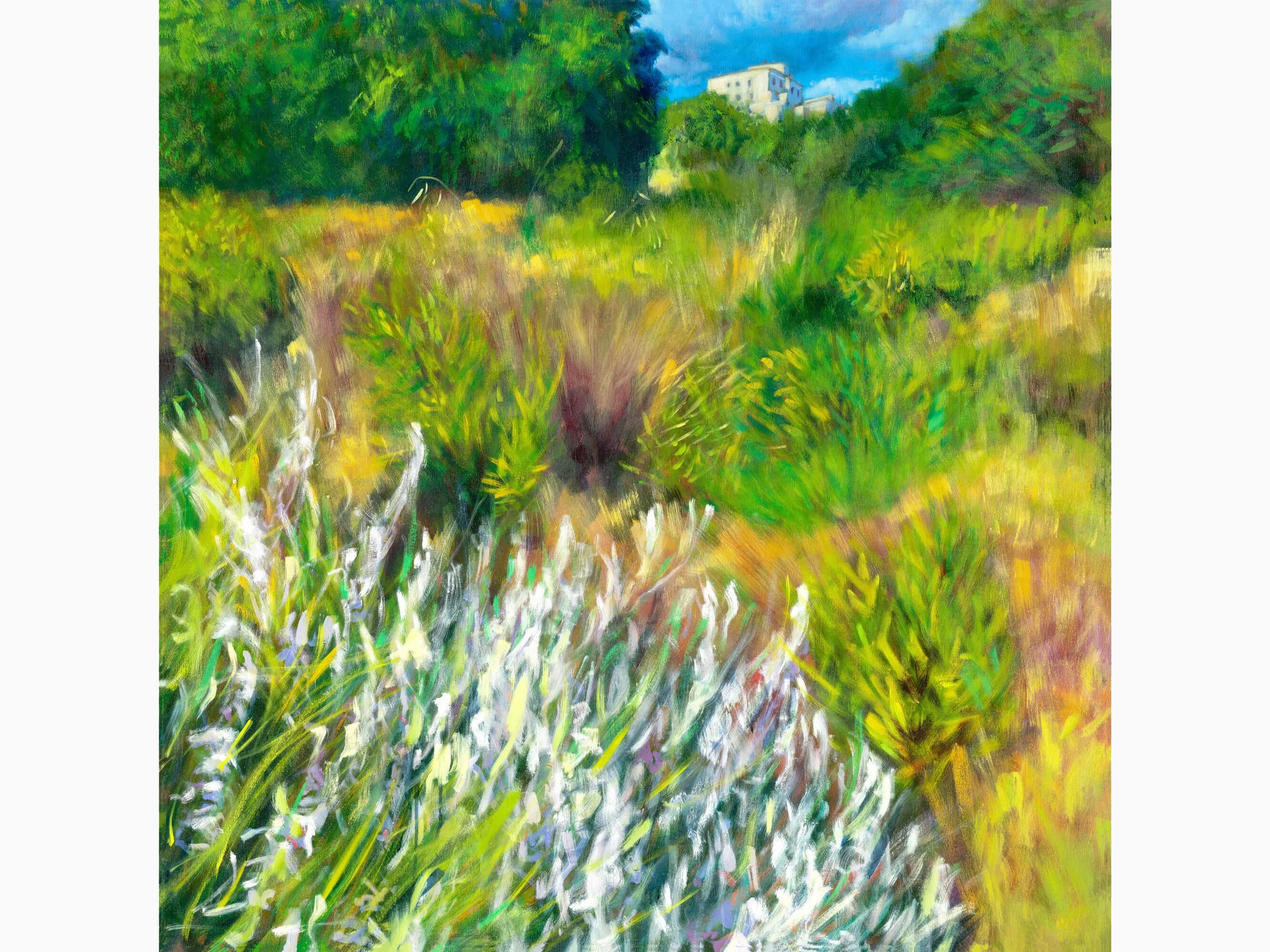  Into the Peace of Wild Things  
 Oil on canvas  
100 × 100 cm, 2025