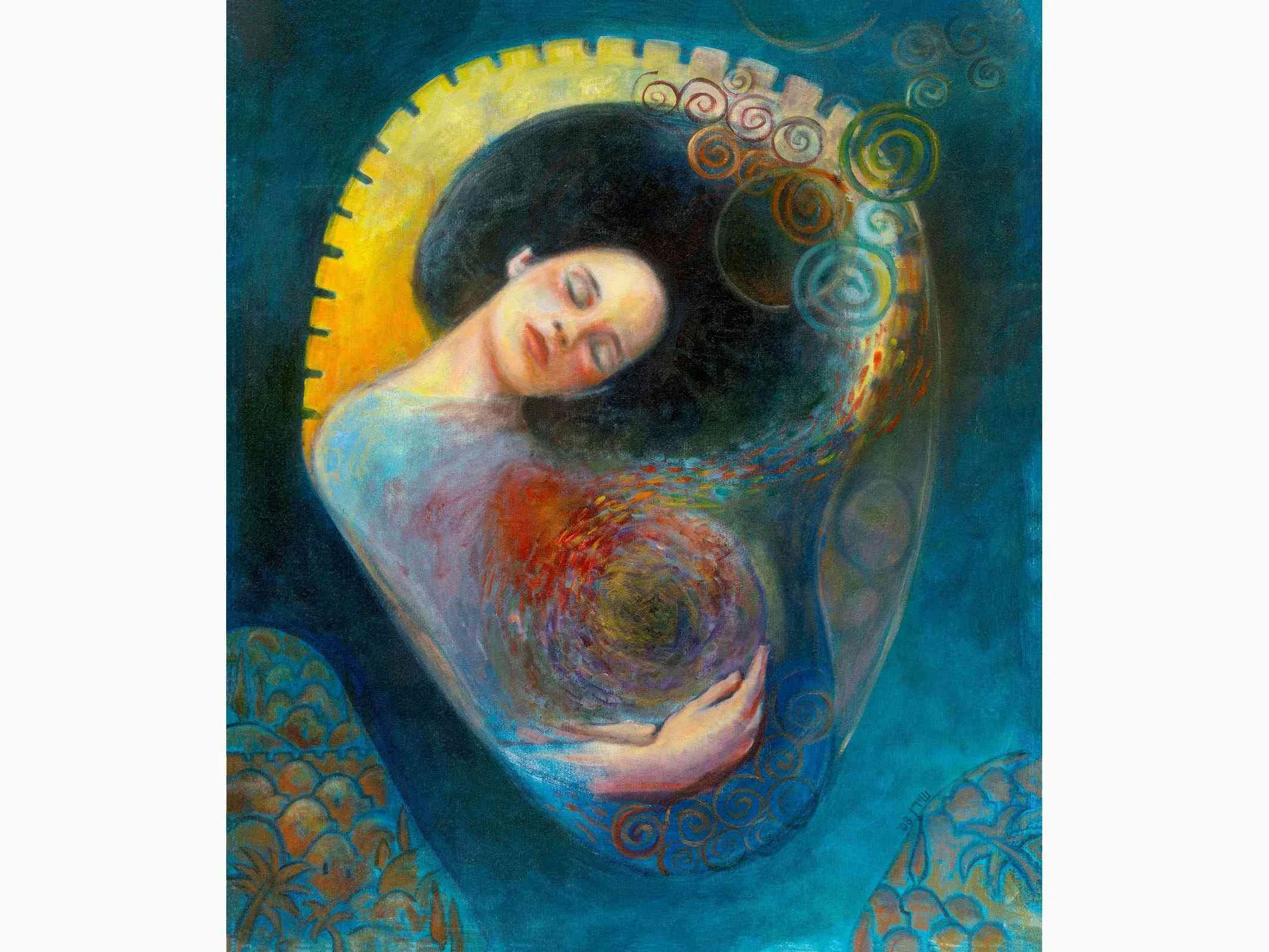  Hope and Potential  
 Oil on canvas  
70 ×60 cm, 2008