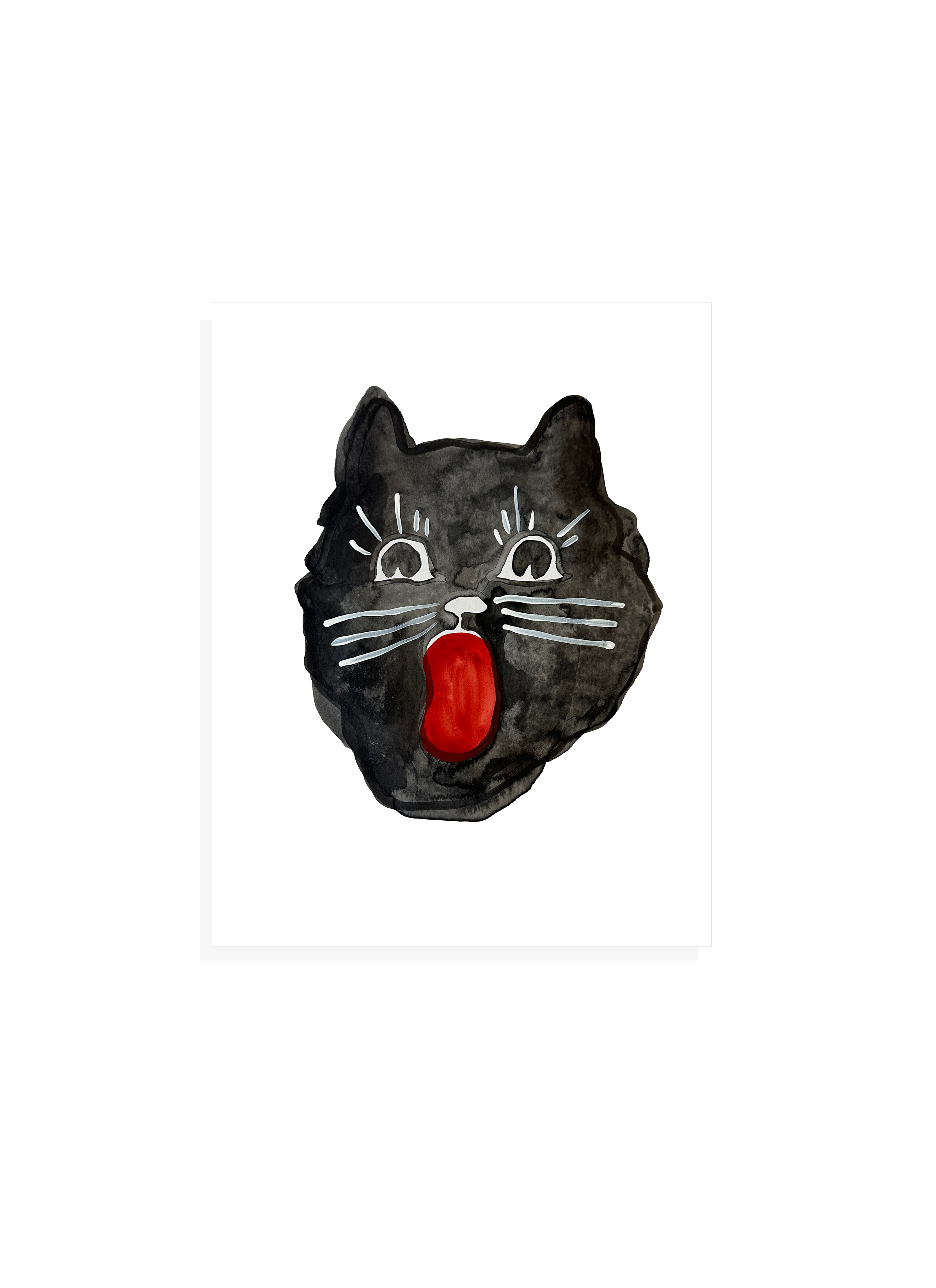 Scratch Cat Portrait Original Painting