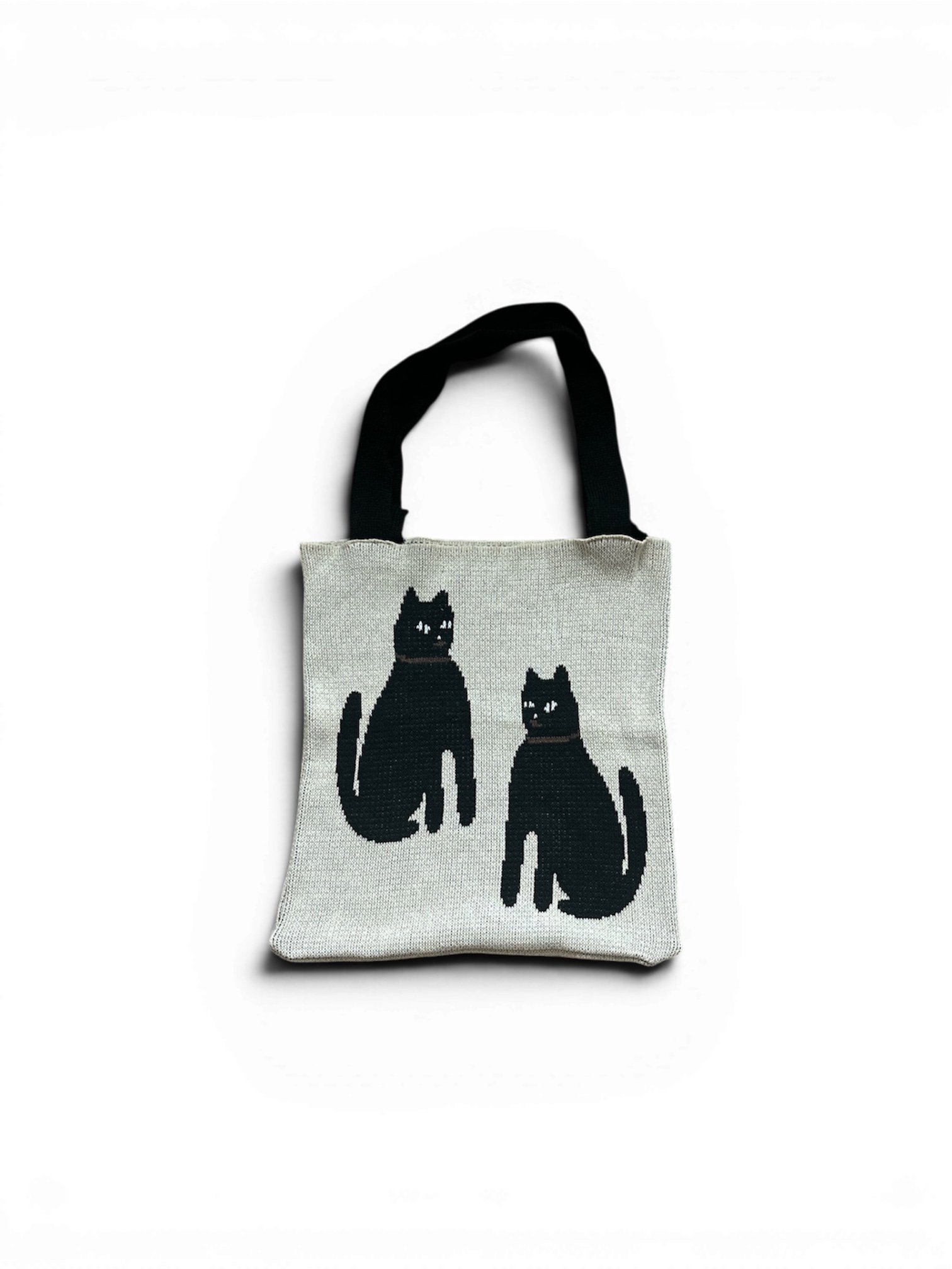 Black Cat Knit Bag