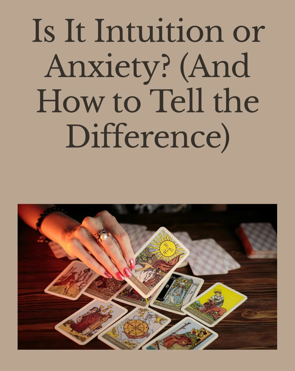 &ldquo;Is this my intuition&hellip;or just my anxiety talking?&rdquo;
Anxiety is usually loud and urgent. It spins &ldquo;what if&rdquo; stories, jumps to worst-case scenarios, and makes your body feel tense and on edge.
Intuition tends to be quieter