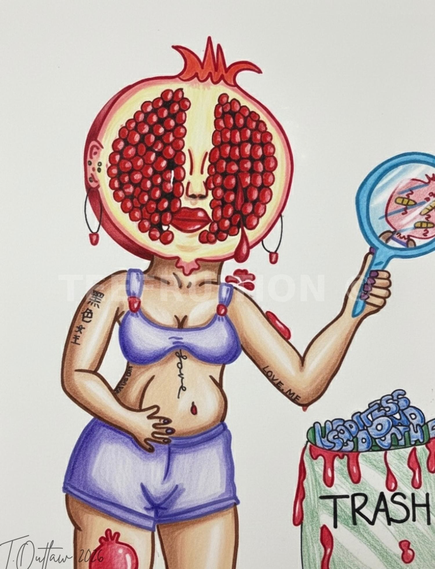 Pomegranate Reflections- Fruit of the Woman Series