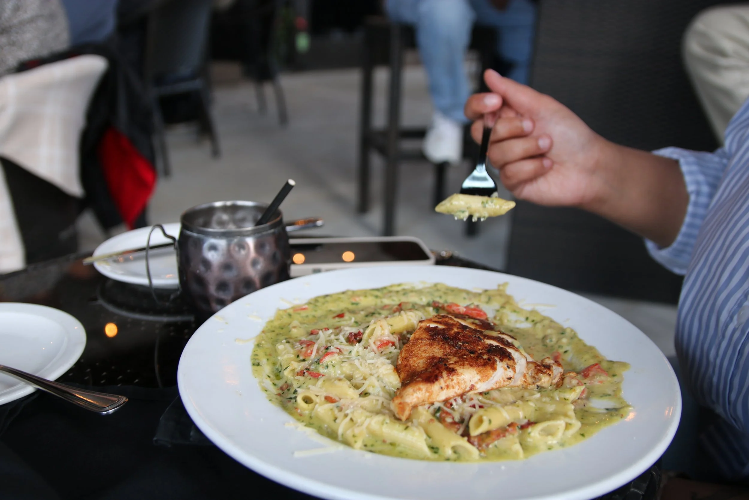 Fresh pasta meal at Axels Roseville