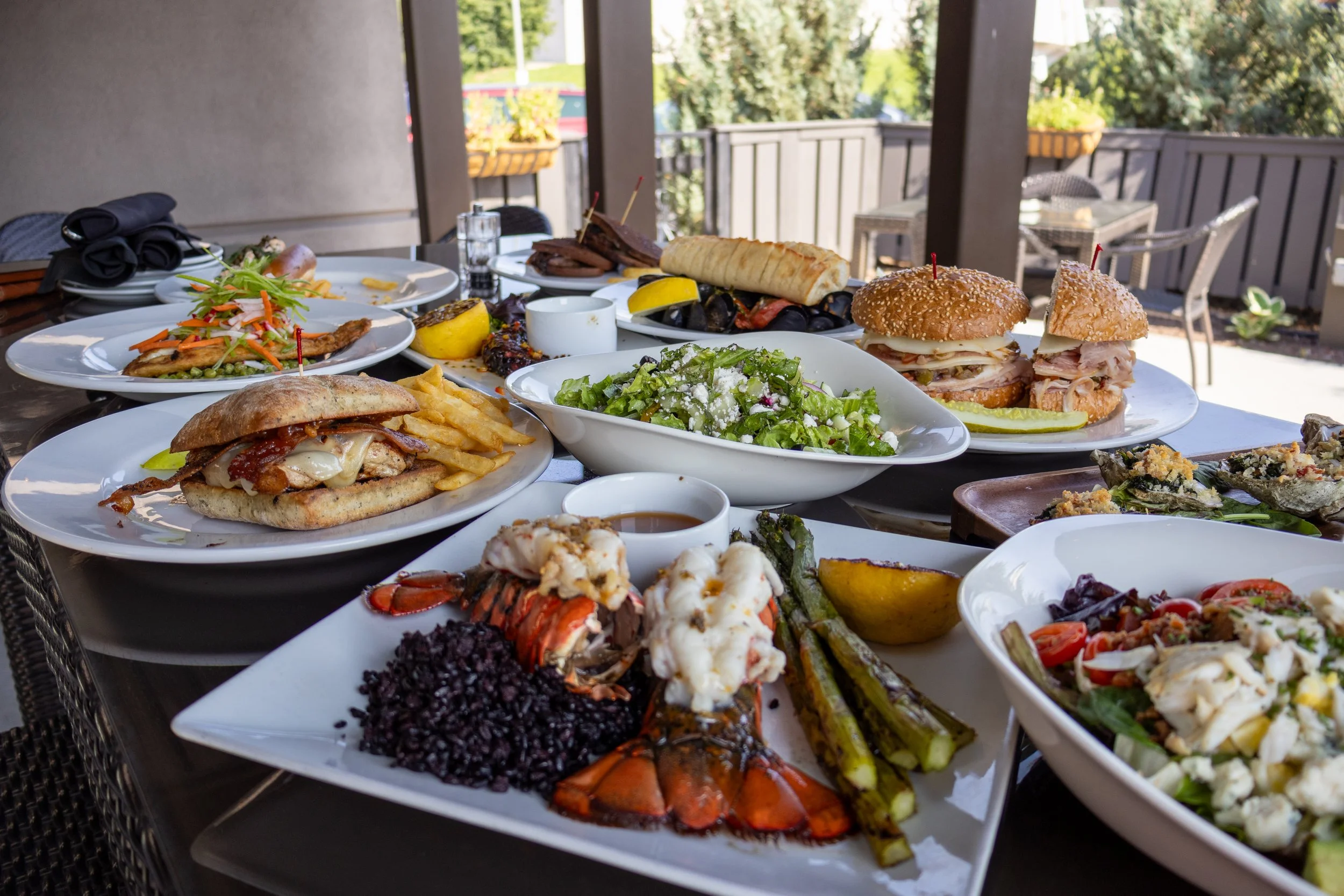 Dinner spread at Axels Roseville in Saint Paul Minnesota