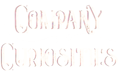 Text reading 'Company of Curiosities' in decorative font on a black background.